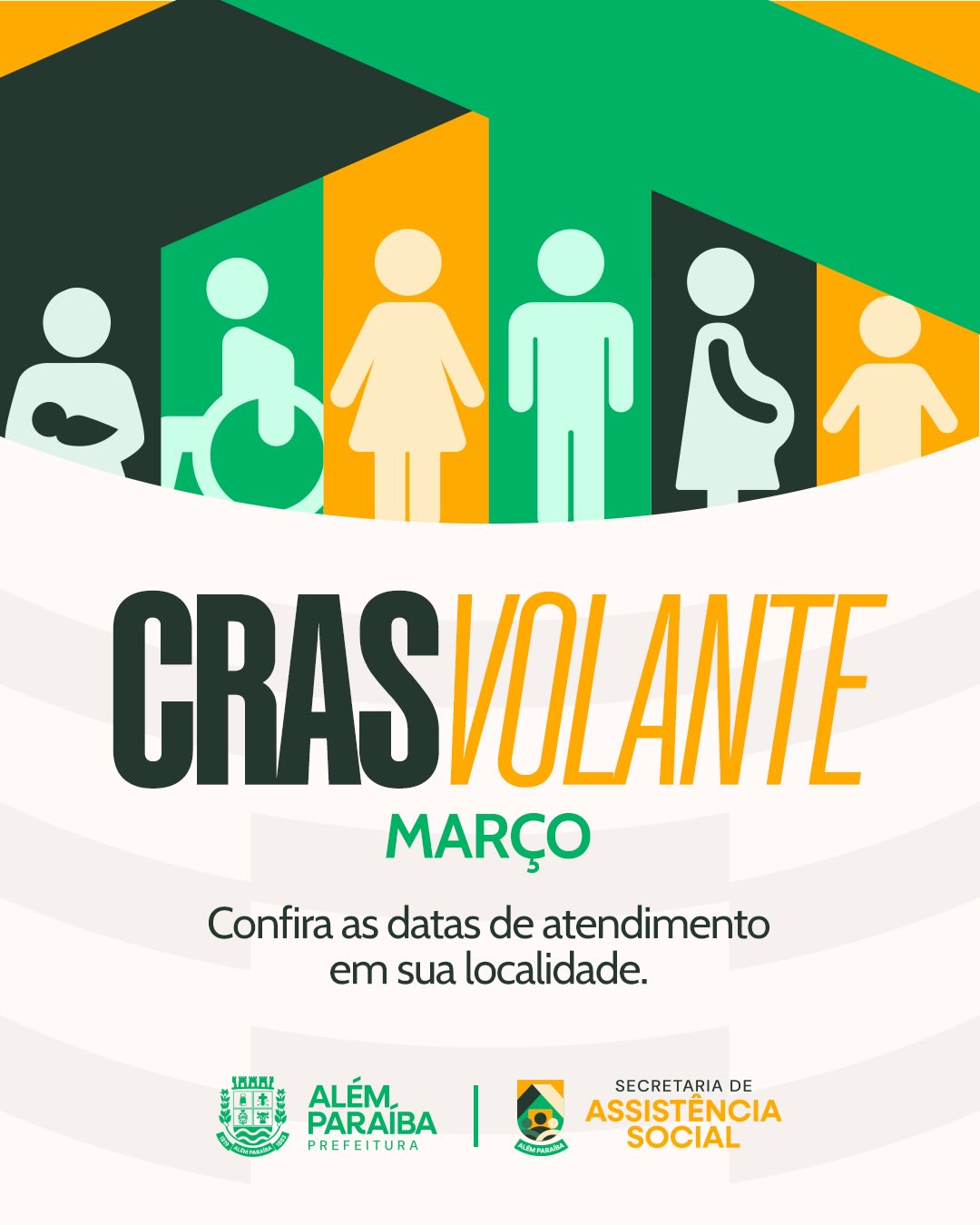 A Prefeitura de Além Paraíba, por meio da Secretaria Municipal de Assistência Social, segue levando atendimento do CRAS Volante às comunidades do município. A iniciativa tem como objetivo ampliar o acesso da população aos serviços socioassistenciais, especialmente para famílias em situação de vulnerabilidade.

O CRAS Volante promove orientação social, atualização e inclusão no Cadastro Único, além de encaminhamentos e apoio às famílias que necessitam dos serviços da Assistência Social.

✅ Fique atento às datas em sua localidade e participe!

Para mais informações, procure a Secretaria Municipal de Assistência Social ou acompanhe os canais oficiais da Prefeitura de Além Paraíba.