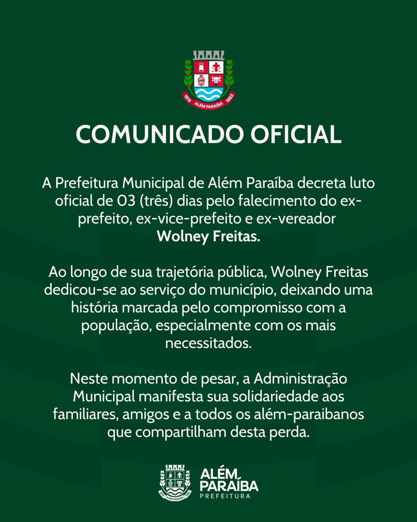 COMUNICADO OFICIAL - Nota de pesar