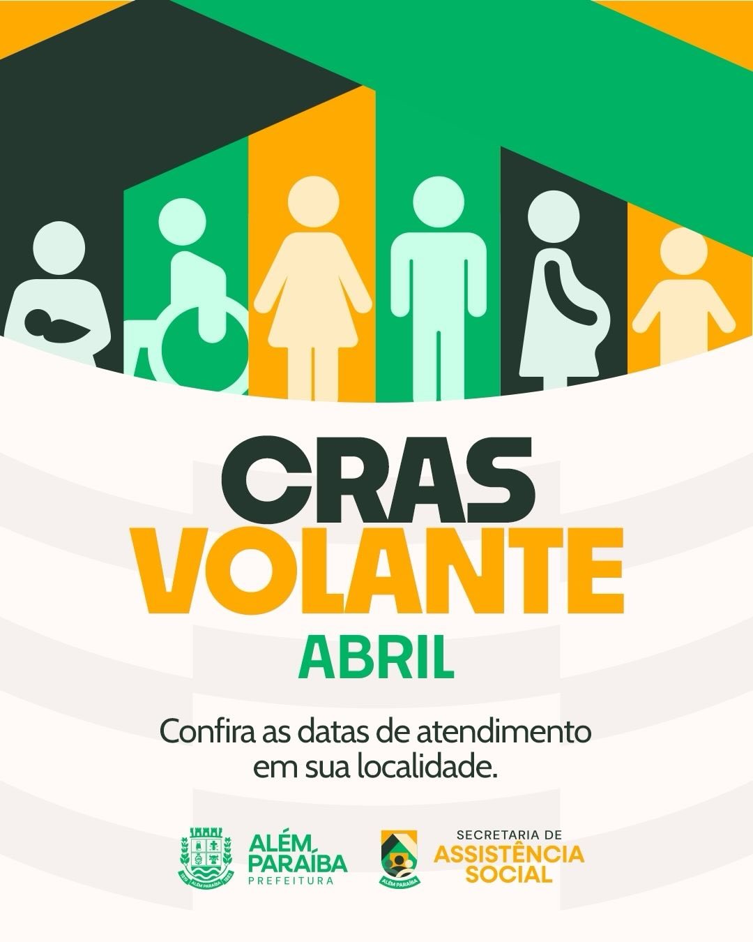 A Prefeitura de Além Paraíba, por meio da Secretaria de Assistência Social, inicia mais uma edição do CRAS Volante.

A iniciativa tem como objetivo ampliar o acesso da população em situação de vulnerabilidade aos serviços socioassistenciais, fortalecendo vínculos e promovendo cidadania em diferentes localidades do município.

Nos dias de atendimento, a população poderá receber orientações sobre os benefícios sociais, esclarecer dúvidas, além de obter encaminhamentos para outros serviços da rede municipal.

📍 Fique atento às datas e participe!

Em caso de dúvidas, entre em contato com a Secretaria de Assistência Social.
