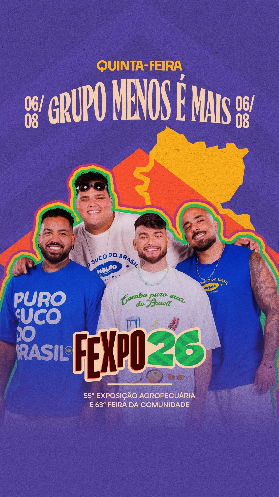 A primeira atração da FEXPO 26 já está confirmada… e vem daquele jeito que todo mundo gosta.

O @grupomenosemais chega pra abrir nossa programação com muito pagode, energia e um repertório que promete colocar Além Paraíba pra cantar do começo ao fim. 🎶

Prepare-se. A contagem regressiva começou.
