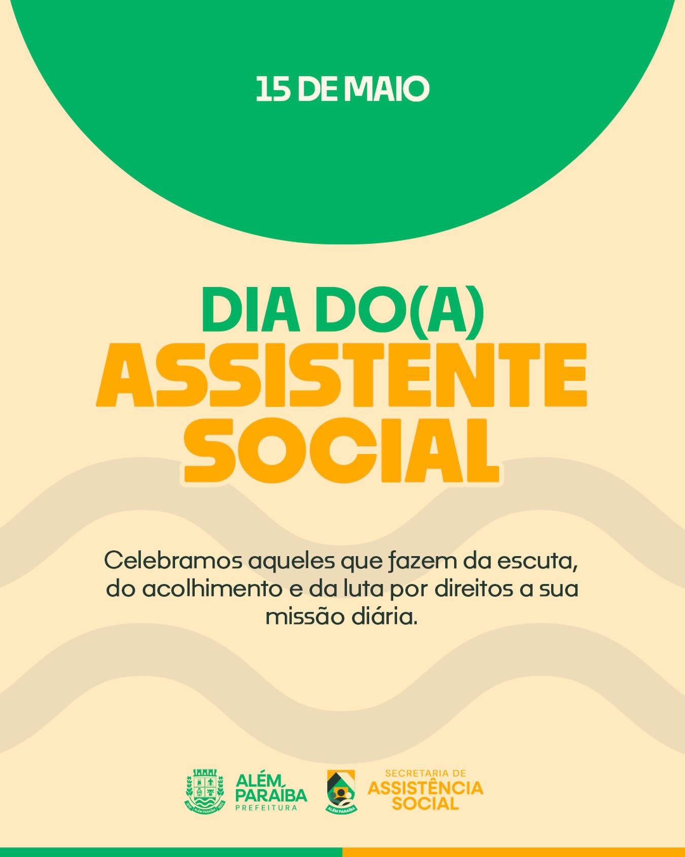 Hoje celebramos aqueles que fazem da escuta, do acolhimento e da luta por direitos a sua missão diária.

Neste Dia do Assistente Social, deixo minha profunda admiração e gratidão a todos os profissionais que, com compromisso, sensibilidade e ética, transformam vidas e fortalecem a proteção social em nosso município.

O trabalho do assistente social é essencial na construção de uma sociedade mais justa, humana e solidária.

Parabéns a todos os Assistentes Sociais pelo seu dia!
