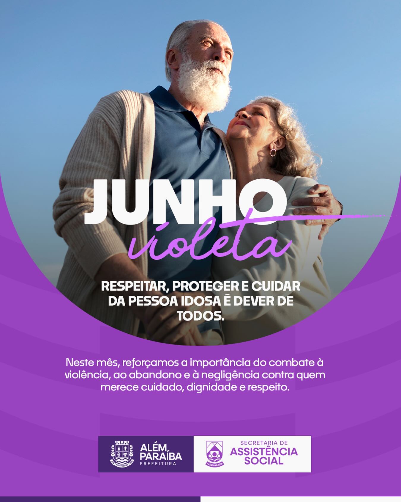 Junho Violeta 💜

Respeito, cuidado e valorização também fazem parte do envelhecer.

Neste Junho Violeta, mês de conscientização e combate à violência contra a pessoa idosa, reforçamos a importância de proteger, acolher e garantir os direitos de quem tanto contribuiu para a construção da nossa sociedade.

Violência contra a pessoa idosa não é apenas agressão física. O abandono, a negligência, a violência psicológica, financeira e qualquer forma de desrespeito também precisam ser combatidos.

Cuidar, ouvir e respeitar é responsabilidade de todos. 💜

#JunhoVioleta #RespeitoAoIdoso #CombateÀViolênciaContraAPessoaIdosa #AlémParaíba