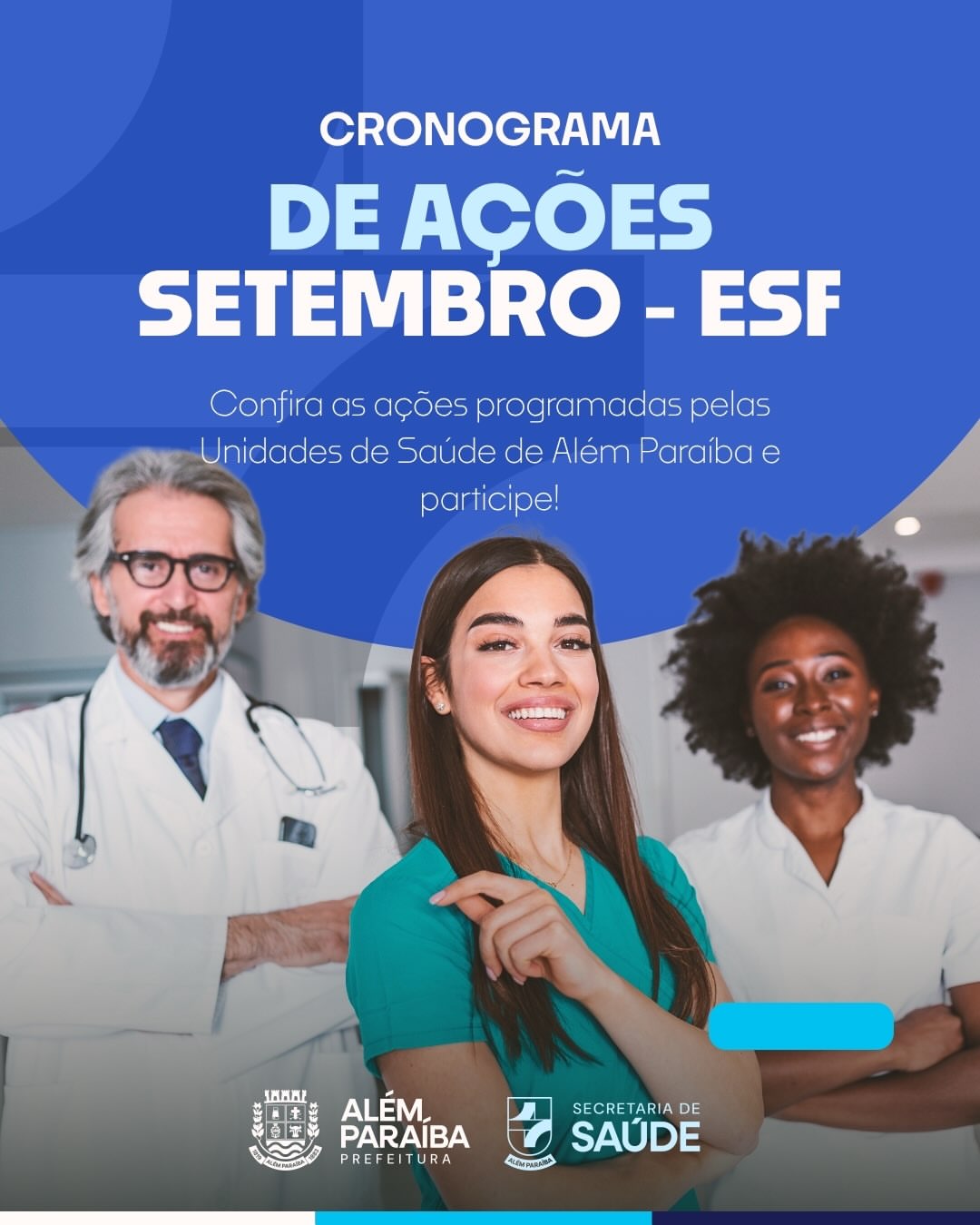 💙 Cuidar da saúde é cuidar do bem-estar e da qualidade de vida.

➡️ Arraste para o lado e confira a programação completa!

#alemparaiba #atividadesfísicas #saudeparatodos